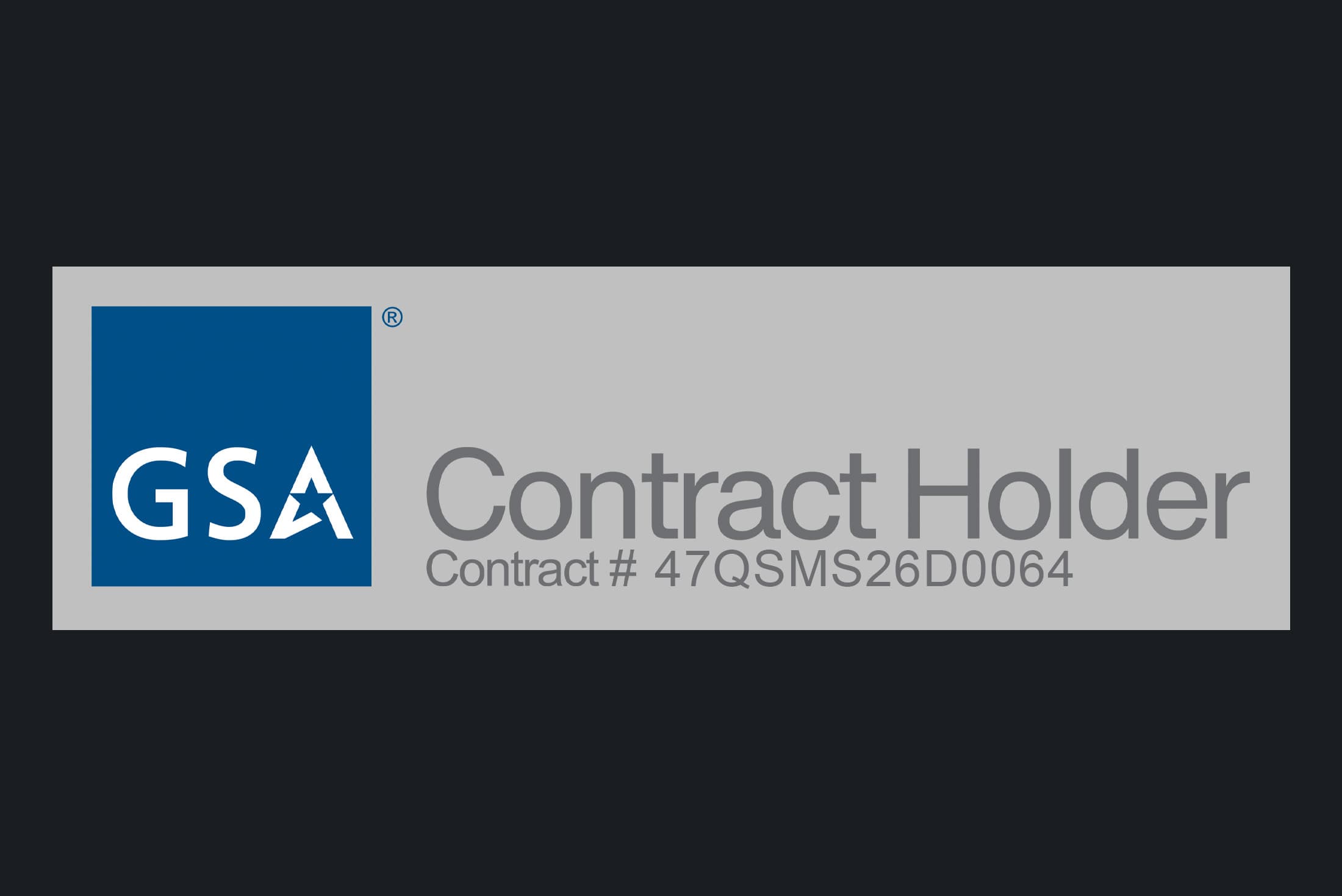 GSA contract holder